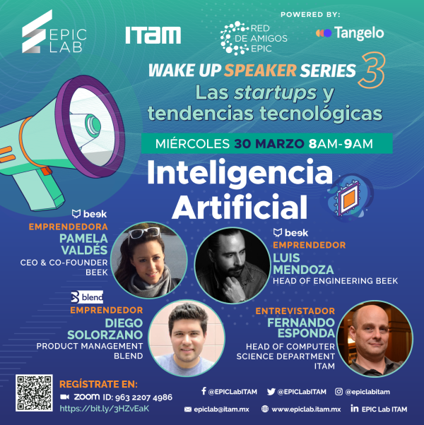 Póster WakeUp Speaker Series: Inteligencia Artificial